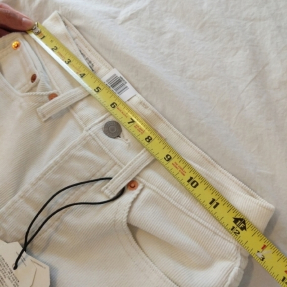 Levi's Wedgie Fit Straight Leg Corduroy Cord High Rise Waisted Jean Pants Tofu - Picture 10 of 11